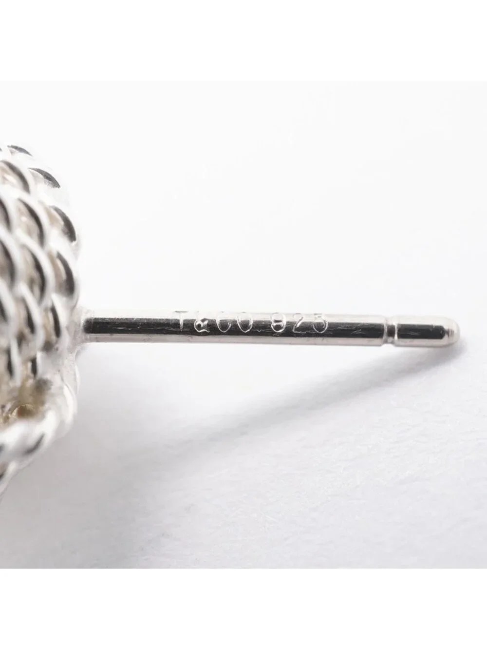 Tiffany & Co Earrings Somerset Mesh 925 Sterling Silver